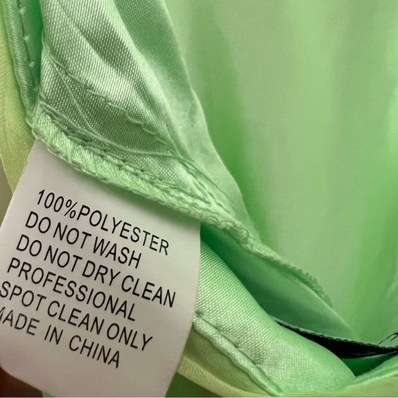 NEW Mac Duggal Indy Ruffle Tiered Cutout Chiffon Gown Mint Green Maxi Dress 4 - Picture 14 of 15